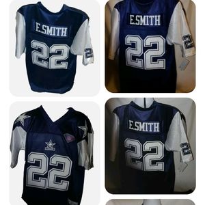Emmitt Smith #22  Mitchell and ness blue throwback jersey  size 52 XXL (NEW)